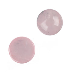 Gemstone Cabs, Round 12mm Rose Quartz (Natural) 2/pk