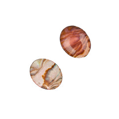 Shell Cabochons, Abalone Oval 8x10mm Pink 2/pk