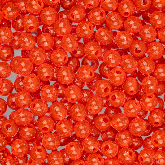 Round Fishing Beads 5mm Gold Flake Fire Red Approx 1000/pk