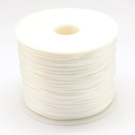 Satin Rattail Cord 1.5mm White 100yd