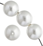 Perles de verre tchèques 4mm blanc 45/fil