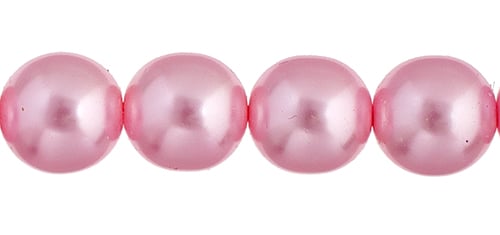 Czech Glass Pearls 8mm Baby Pink 22/Strand