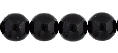 Czech Glass Pearls 8mm Black 22/Strand