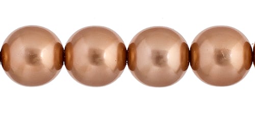 Czech Glass Pearls 8mm Rose Gold 22/Strand