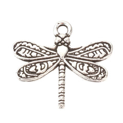 3/4" Dragonfly Metal Charm 5/pk