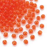 Faceted Plastic Beads 4mm Transparent Orange 25g