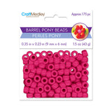 Crow/Pony Beads Opaque Dark Pink 175/pk