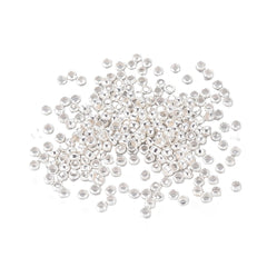 2mm Crimp Beads Silver 100/pk