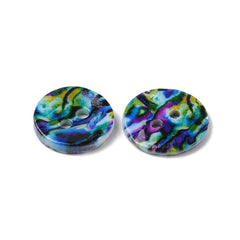 Button Shell 14mm Freshwater Blue Green 10/pk