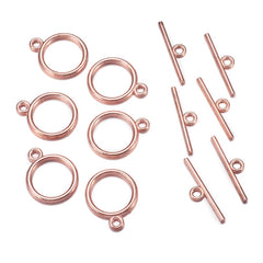 Toggle Clasp Round 15mm Rose Gold 10/pk