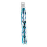 Crystal Lane Rondelle 4x6mm Blue Mix 4 Strands 7in