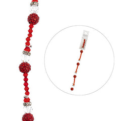 Crystal Lane Holiday Sparkly Santa Stack 7" Strand