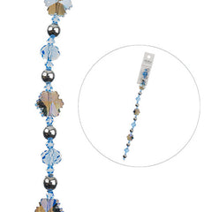 Crystal Lane Holiday Blue Snowflake 7" Strand