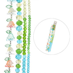 Crystal Lane Flowers Pink Yellow, Teal, Green Mix 7in