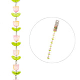 Crystal Lane Tulips 14x16mm Pink & Yellow Mix 7in