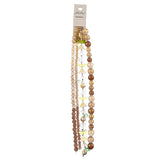 Crystal Lane Tulips, Pears & Rounds Brown Mix 7in
