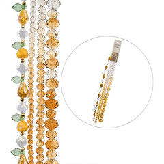 Crystal Lane Teardrops, Pears & Rondelles Honey Mix 7in