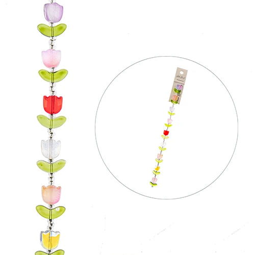 Crystal Lane Tulips 14x16mm Mix 7in