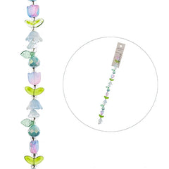 Crystal Lane Tulips, Flowers, Pears Purple & Blue Mix 7in