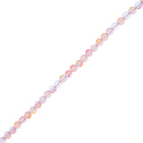 Crystal Lane Glow in the Dark 6mm Round Beads Pink AB 7" Strand