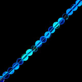 Crystal Lane Glow in the Dark 8mm Round Beads Crystal AB 7" Strand