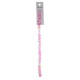 Crystal Lane Glow in the Dark 8mm Round Beads Pink AB 7" Strand