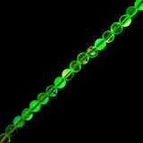 Crystal Lane Glow in the Dark 8mm Round Beads Green AB 7" Strand