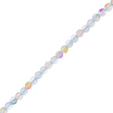 Crystal Lane Glow in the Dark 8mm Round Beads Light Blue AB 7" Strand