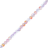 Crystal Lane Glow in the Dark 8mm Round Beads Purple AB 7" Strand