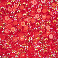 Crystal Lane DIY Flat Back Pearls 5mm Red AB 575/pk