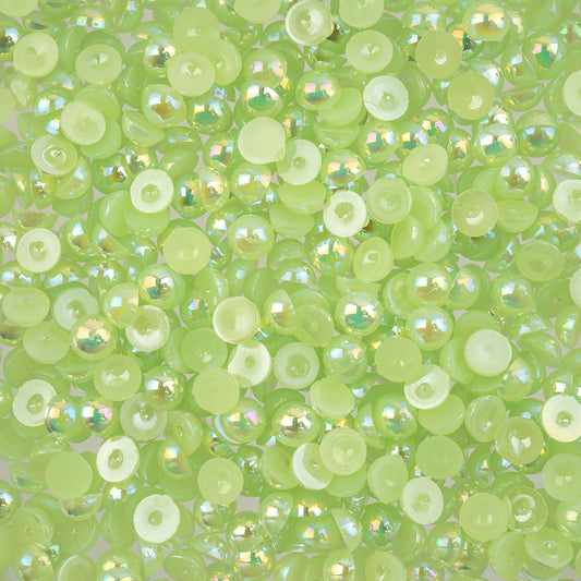 Crystal Lane DIY Flat Back Pearls 5mm Light Green AB 575/pk
