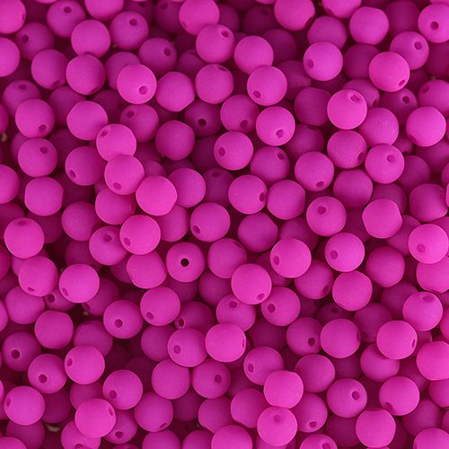 Czech Glass Beads 4mm Round Velvet Fuchsia 46/Strand