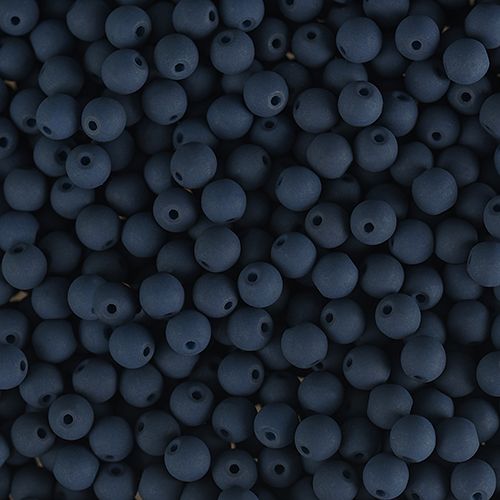 Czech Glass Beads 4mm Round Velvet Black 46/Strand