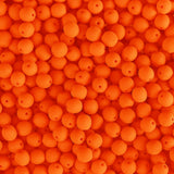 Czech Glass Beads 4mm Round Velvet Neon Orange 46/Strand