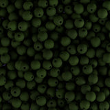 Czech Glass Beads 4mm Round Velvet Dark Green 46/Strand