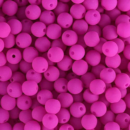 Czech Glass Beads 6mm Round Velvet Fuchsia 30/Strand