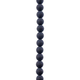 Czech Glass Beads 6mm Round Velvet Black 30/Strand