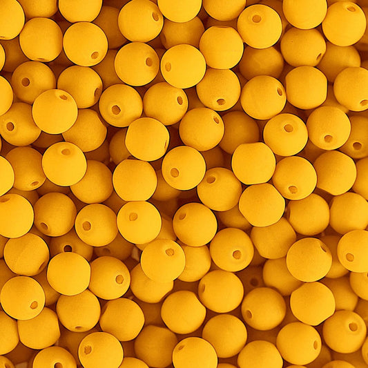 Czech Glass Beads 6mm Round Velvet Sunflower 30/Strand
