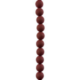 Czech Glass Beads 8mm Round Velvet Maroon Brown 23/Strand