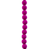 Czech Glass Beads 8mm Round Velvet Fuchsia 23/Strand