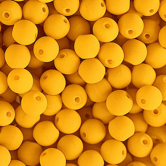 Czech Glass Beads 8mm Round Velvet Sunflower 23/Strand