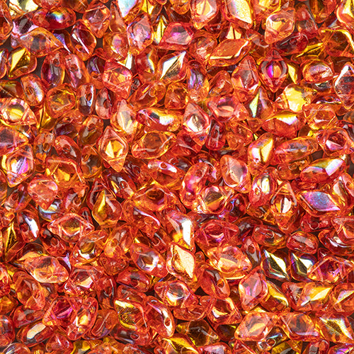 Matubo Czech Gemduo Beads Summer Rainbow Orange 13g