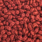 Matubo Czech Superduo Beads Chalk Lava Red 22g