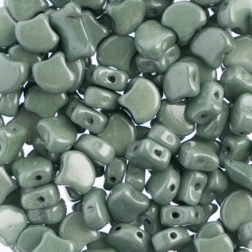 Matubo Czech Ginko Beads Chalk Green Luster 12g