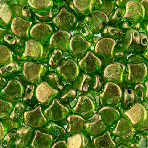 Matubo Czech Ginko Beads Crystal Halo Lime 12g