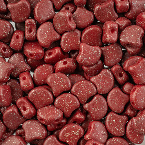 Matubo Czech Ginko Beads Stardance Maroon 12g