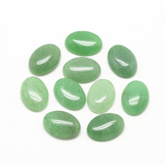 Gemstone Cabs, Oval 13x18mm Green Aventurine (Natural) 2/pk