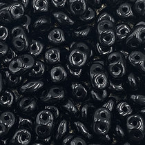 *Czech Miniduo Beads Jet 8g