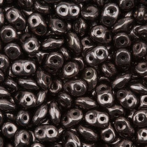 *Czech Miniduo Beads Jet Copper 8g