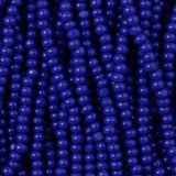 11/0 Czech Charlottes #33050 Opaque Medium Blue 12str/Hank